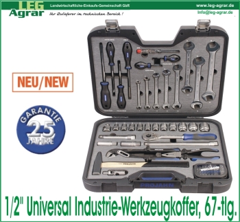 1/2 Universal Industrie-Werkzeugkoffer, 67-tlg.