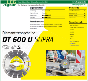 Diamanttrennscheiben-Diamantscheibe-Winkelschleifer-Baustellenmaterialien-Altbeton-armiert-Kalksandstein-DT600USupra-125mm