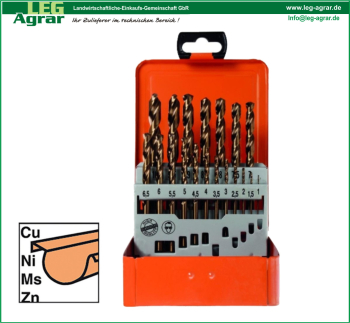 Spiralbohrer-Bohrerkassette-HSS-Co-19tlg-Typ-N-1-10mm-BASIC-60319