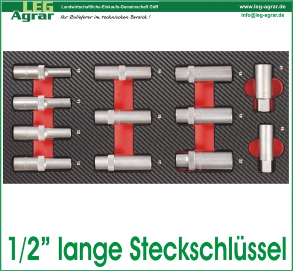 1/2 langer Steckschlüsselsatz Einlage für Werkstattwagen