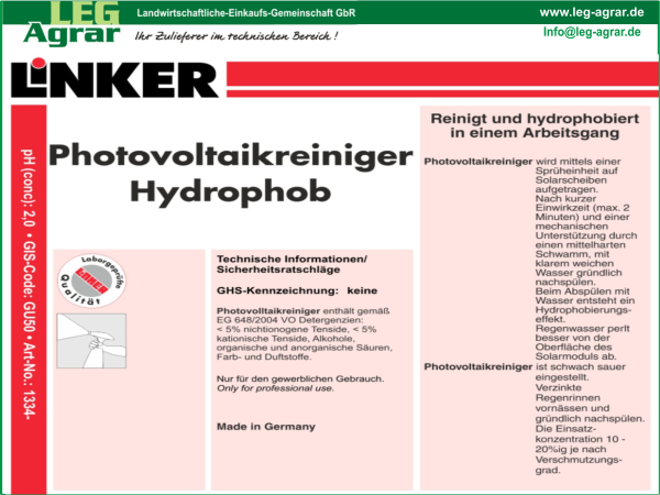 LEG-Photovoltaikreiniger-Solarreiniger