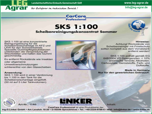 LEG-Scheibenreinigungskonzentrat-Sommer