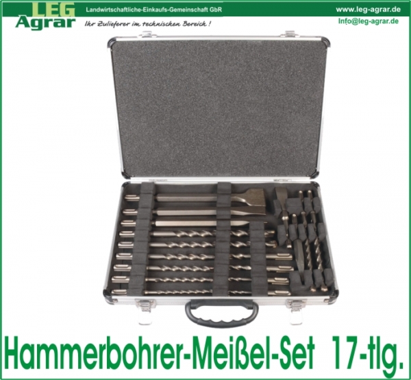 Hammerbohrer-Meißel-Set 17-tlg.