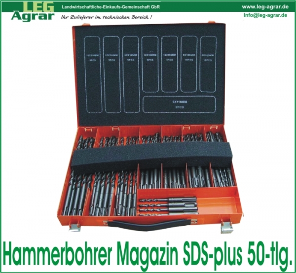 Hammerbohrer Magazin SDS-plus 50-tlg.