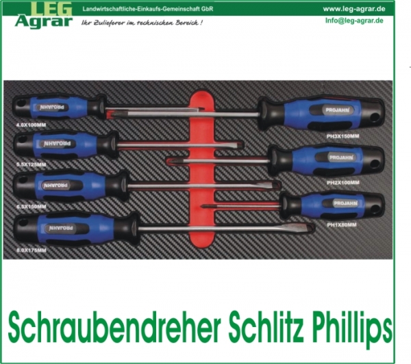 Schraubendreher Schlitz Phillips Einlage für Werkstattwagen