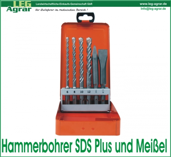 Hammerbohrer-Meißel-Set, Aufnahmeschaft SDS-plus