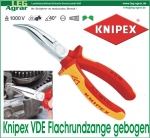 Knipex VDE Flachrundzange mit Schneide gebogen 200mm