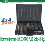 Hammerbohrer 4x4 ZENTRO PLUS Satz 40-tlg.