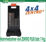 Hammerbohrer 4x4 ZENTRO PLUS Satz 7-tlg.