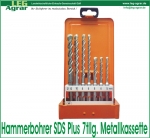 Hammerbohrer 4 PLUS Satz, 7-tlg. in Metallkassette