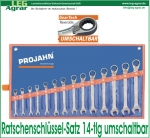 GearTech Ratschenschlüssel-Satz, 14-tlg. umschaltbar