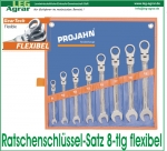 GearTech Ratschenschlüssel-Satz, 8-tlg. flexibel