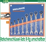 GearTech Ratschenschlüssel-Satz, 8-tlg. umschaltbar