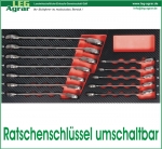 GearTech Ratschenschlüssel umschaltbar 8-19mm Einlage für Werkstattwagen